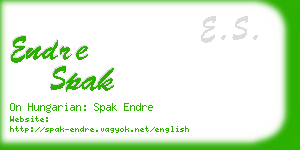 endre spak business card